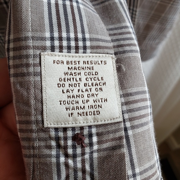 Peter Millar Long Sleeve Grey Plaid Shirt Mens Med - Picture 6 of 7